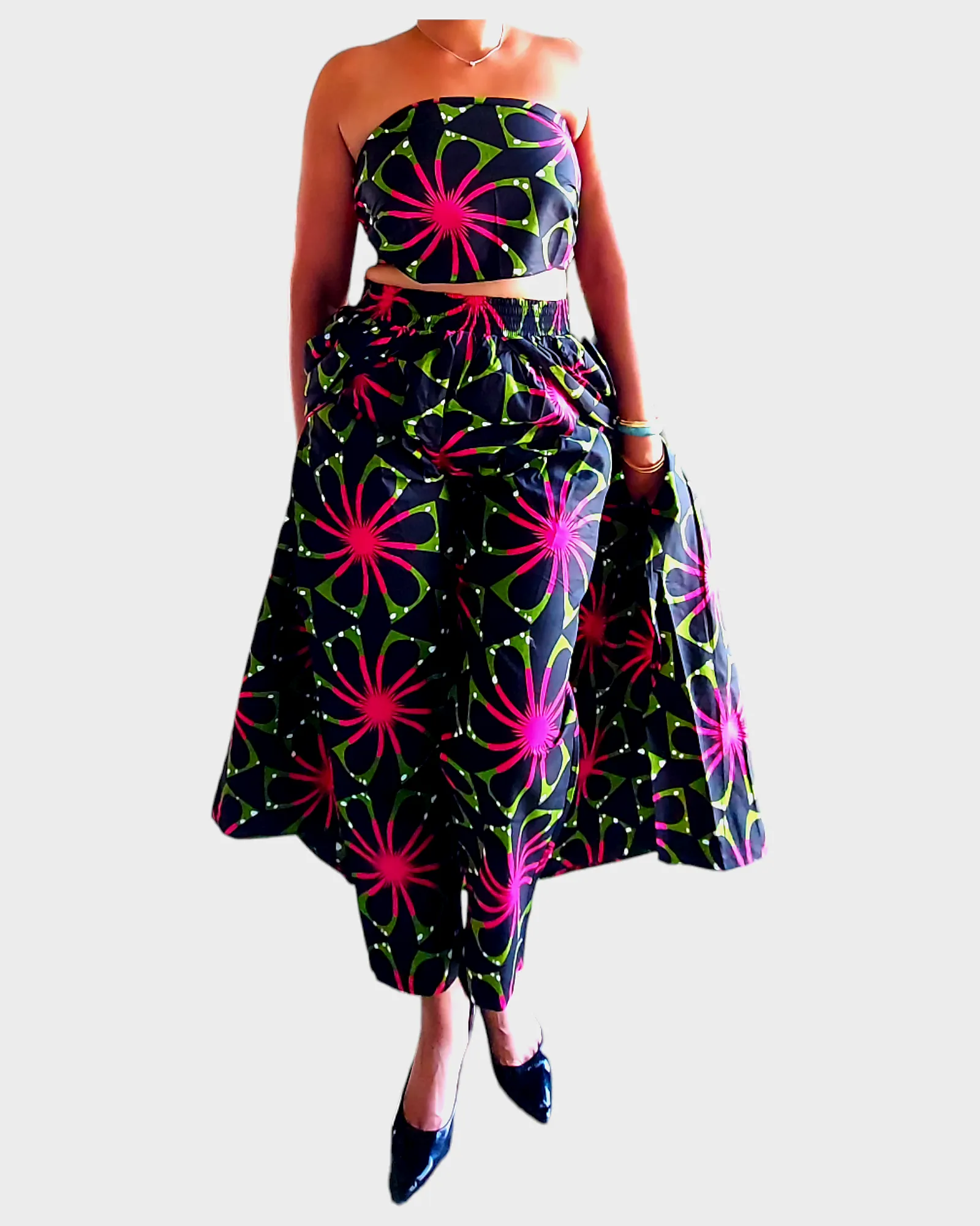 25 - Long Cape Pant / Floral Print