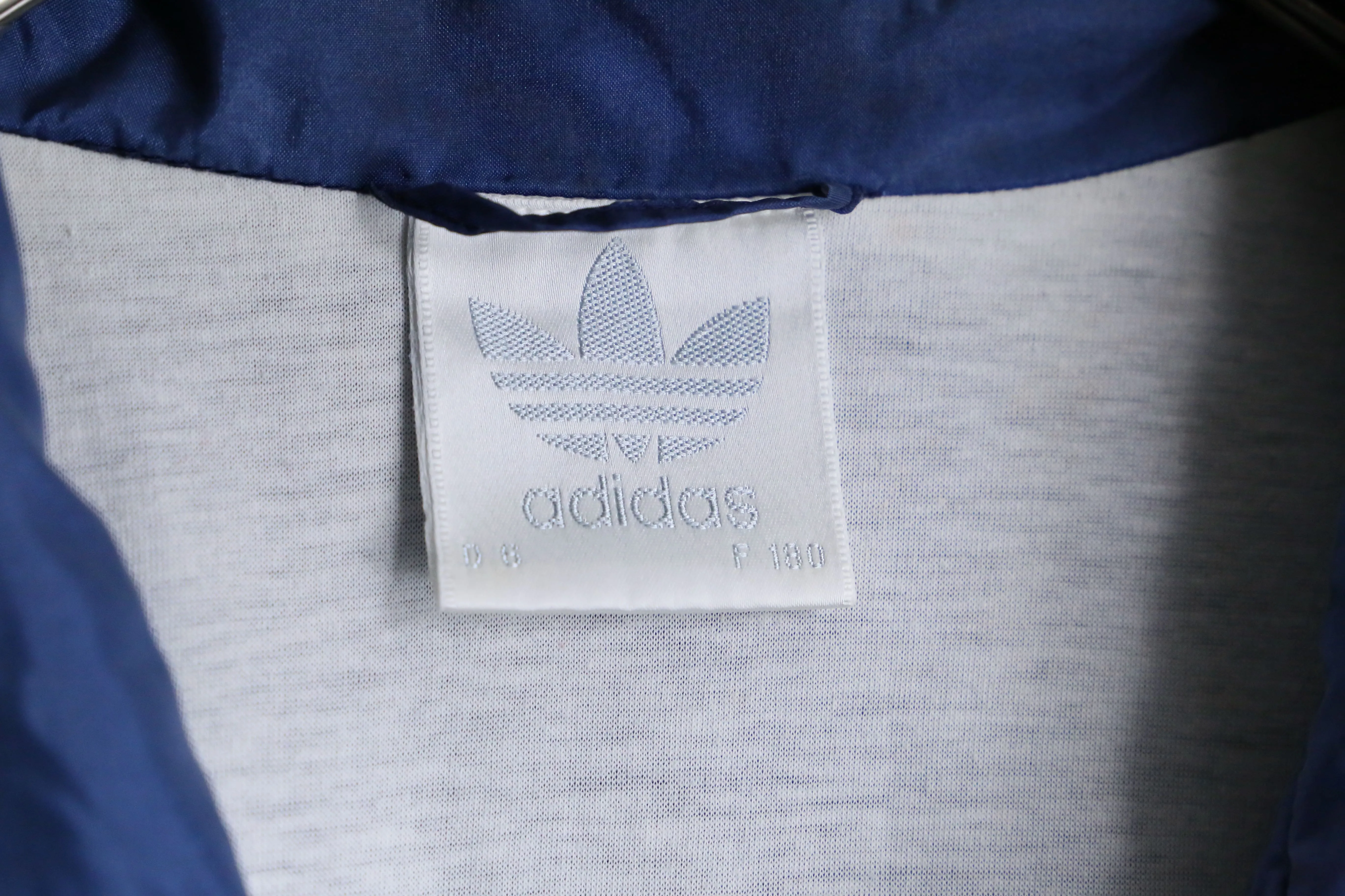 80’s "adidas" blue zip up track jacket