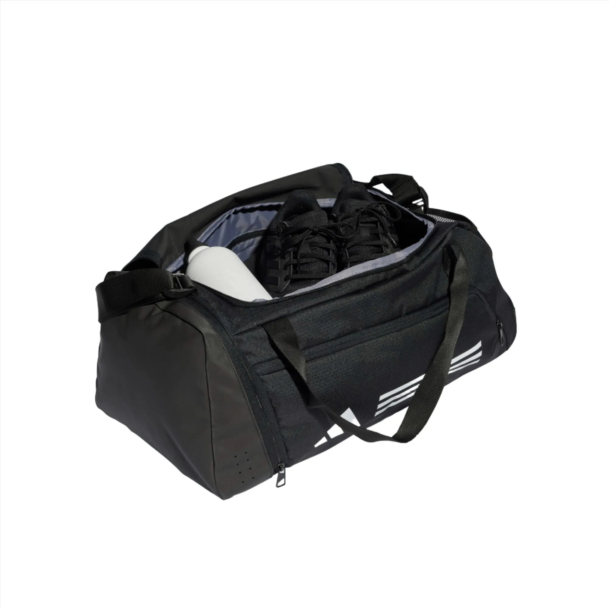 Adidas Essential 3 Stripes Duffle Bag Small Black/White