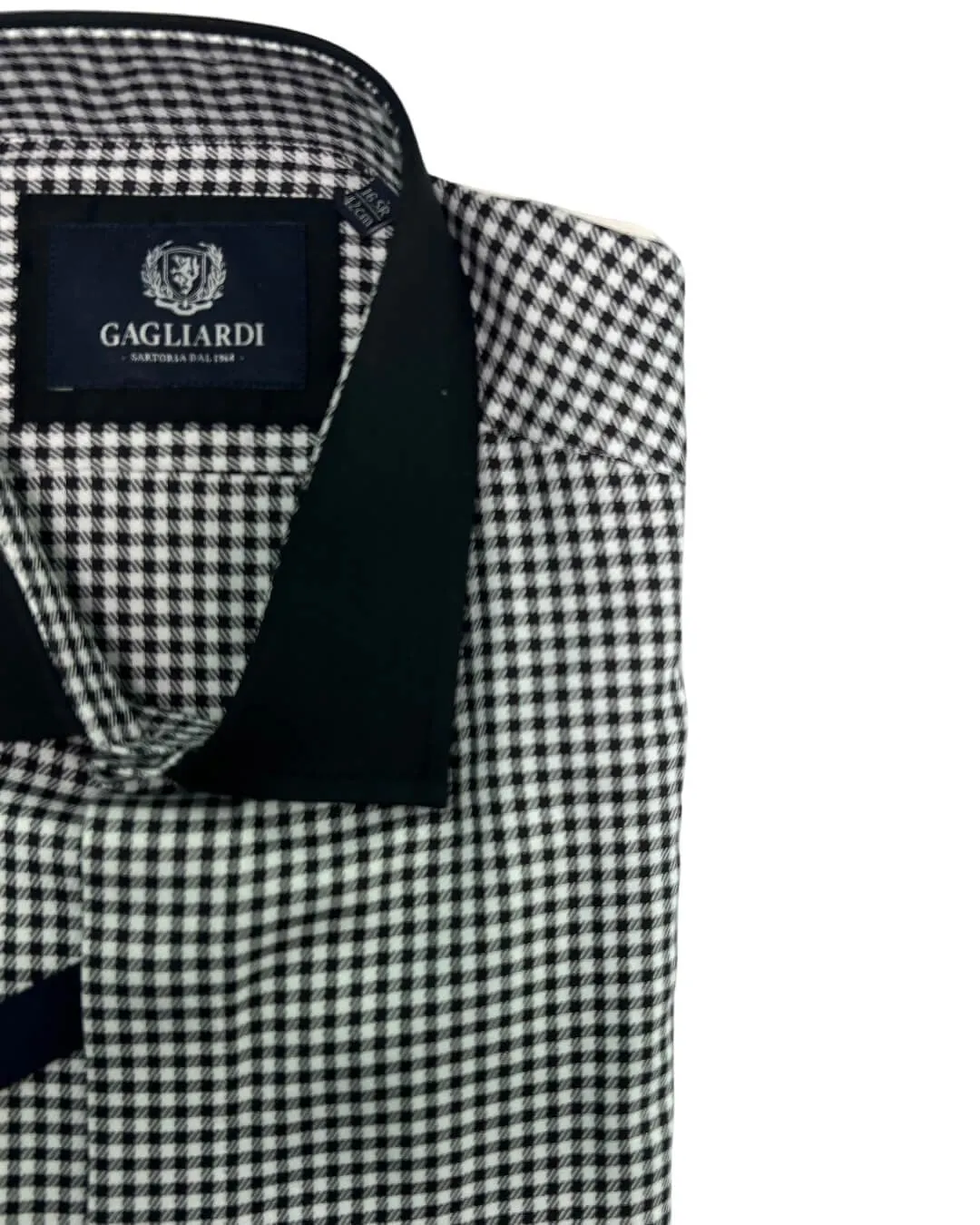 Black & White Oversized Gingham Classic Collar Shirt