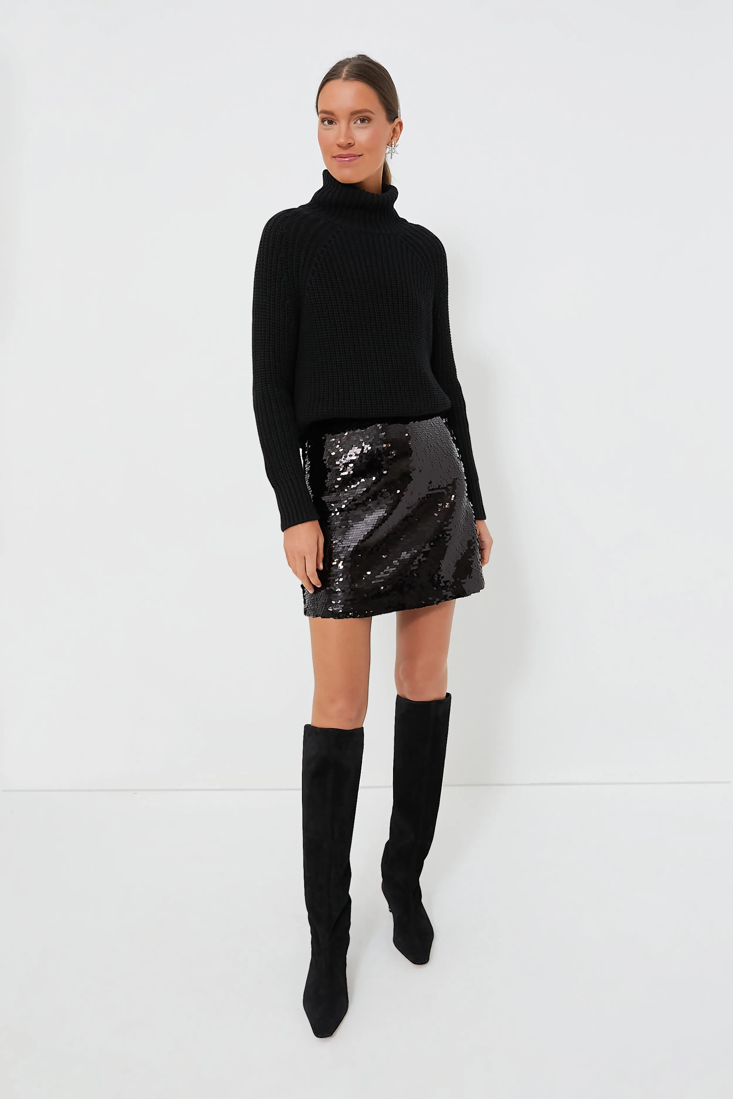 Black Zolla Sequin Skirt
