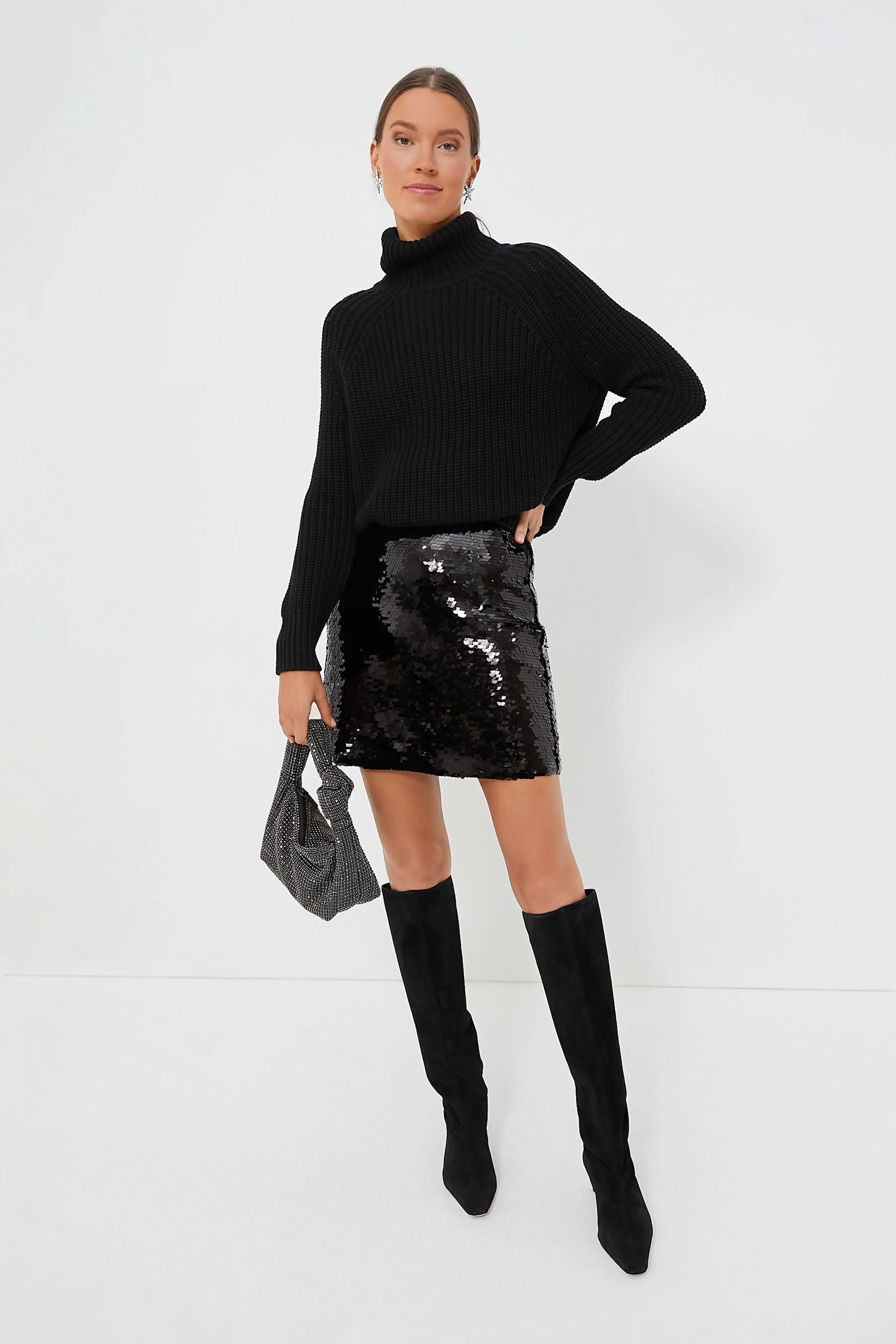 Black Zolla Sequin Skirt