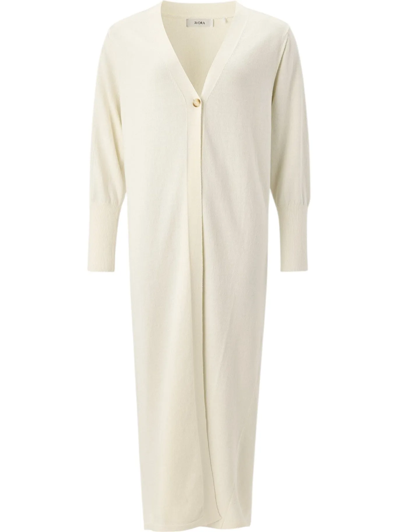 Cashmere Blend Long Cardigan - Offwhite