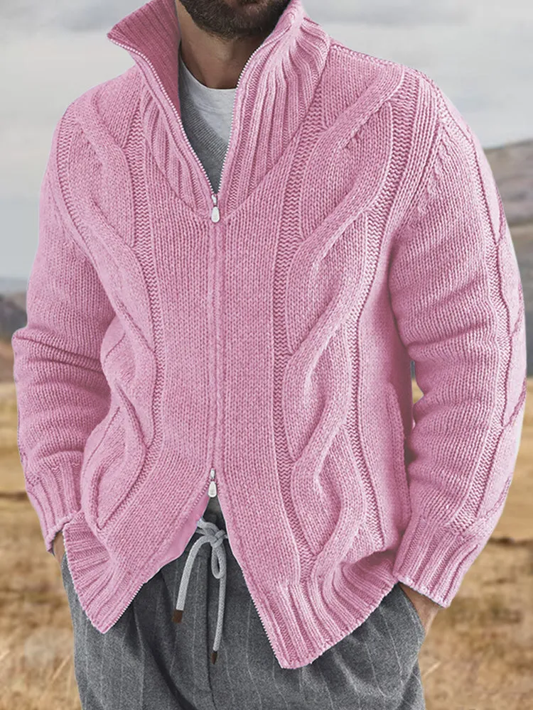Casual Turtleneck Zip-Up Sweater