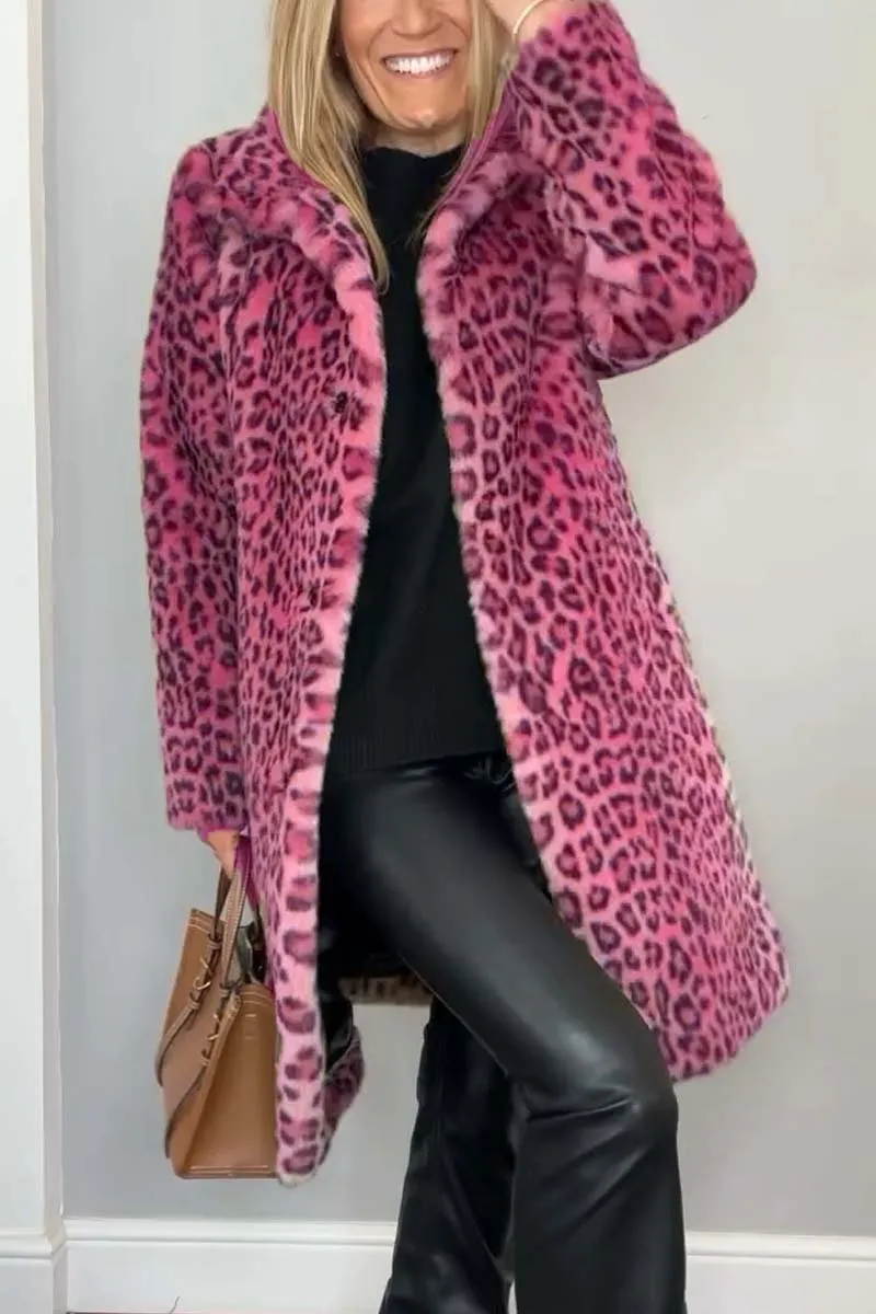 Chic Leopard Print Coat