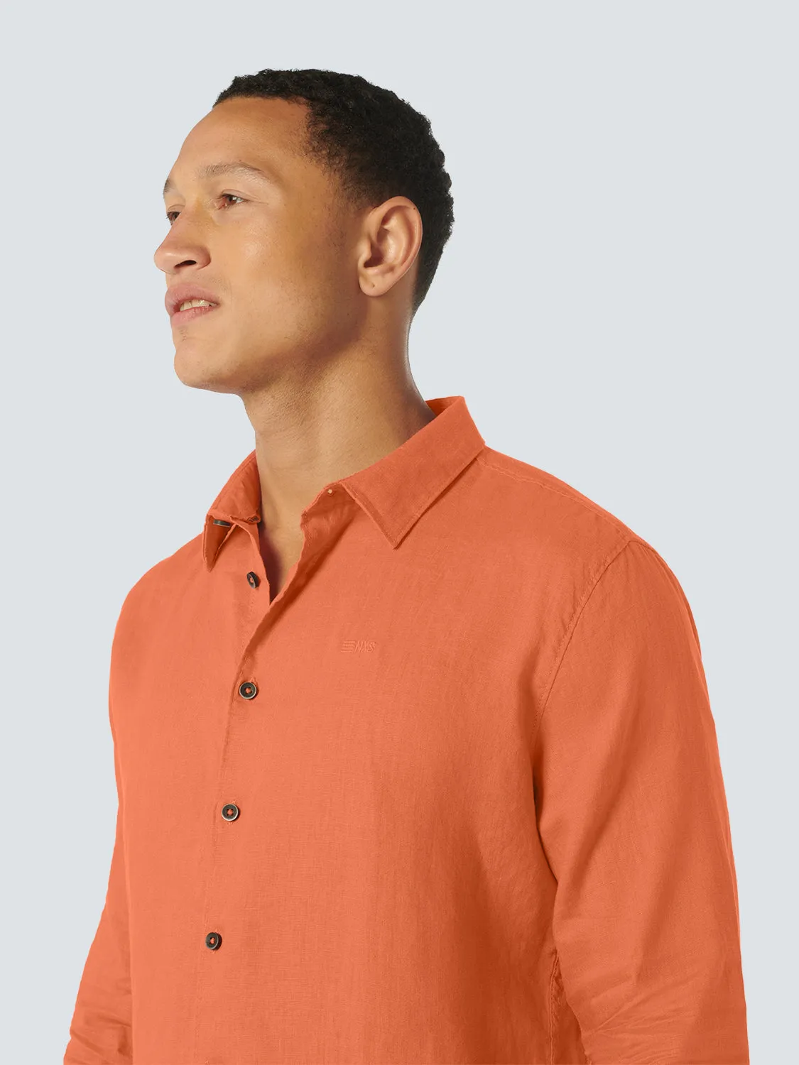 Classic Linen Shirt: Melon