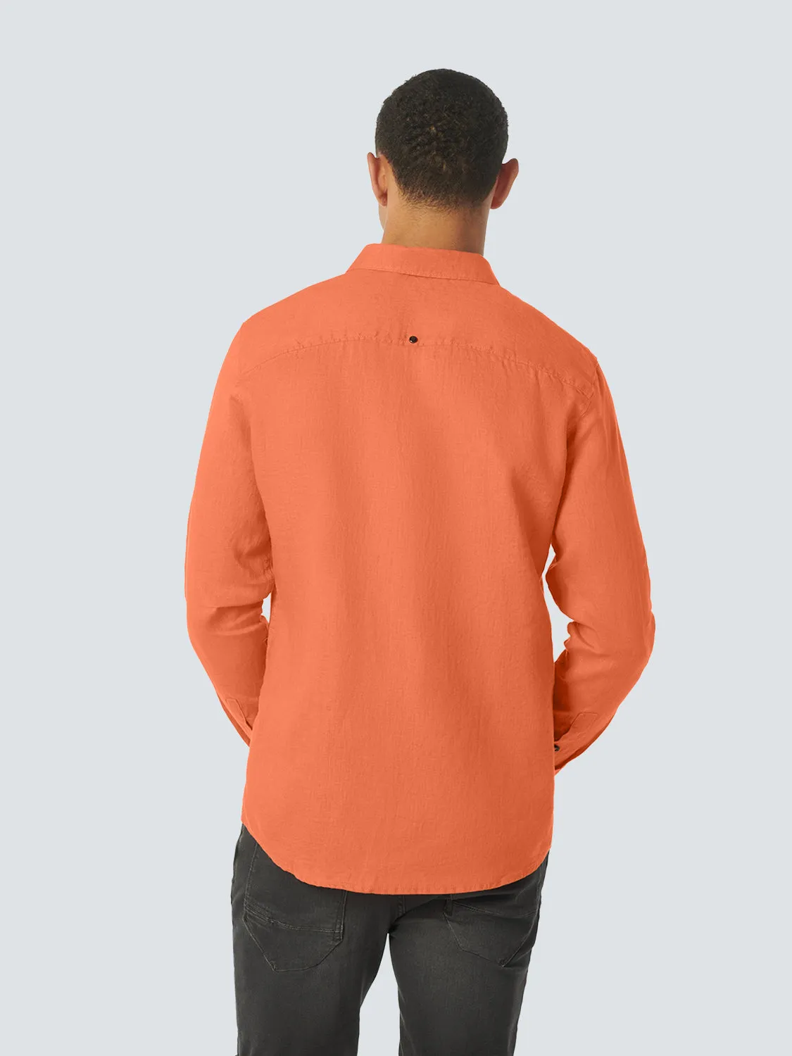 Classic Linen Shirt: Melon