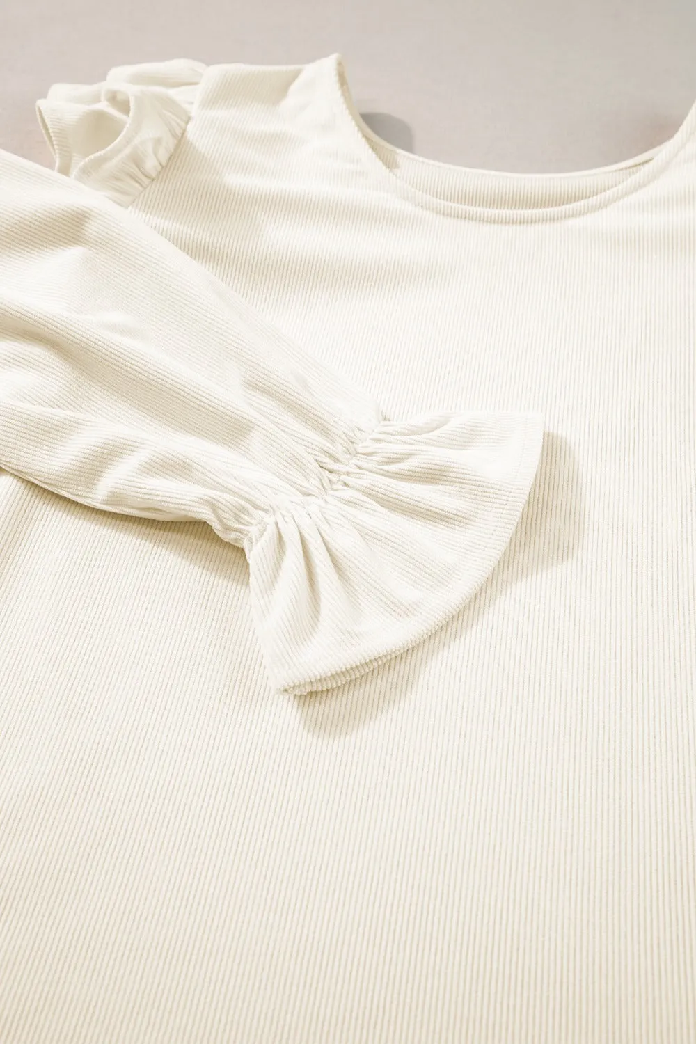 Classic Ruffled Flounce Sleeve Top