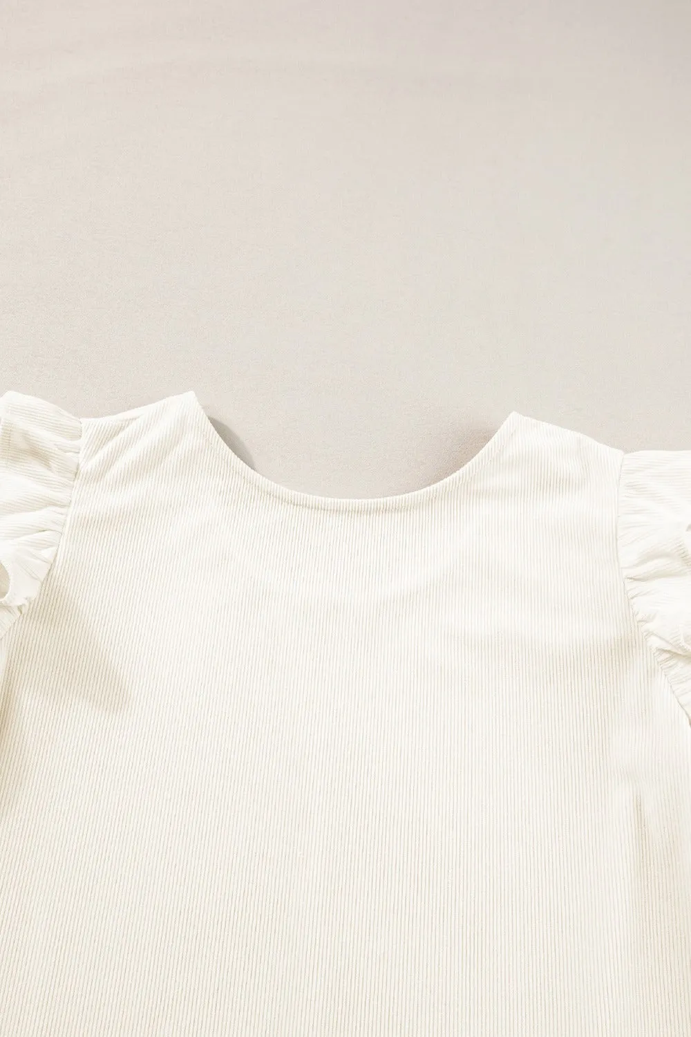 Classic Ruffled Flounce Sleeve Top
