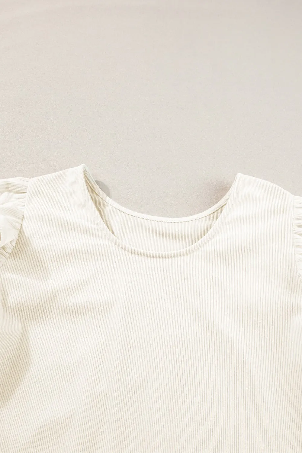 Classic Ruffled Flounce Sleeve Top