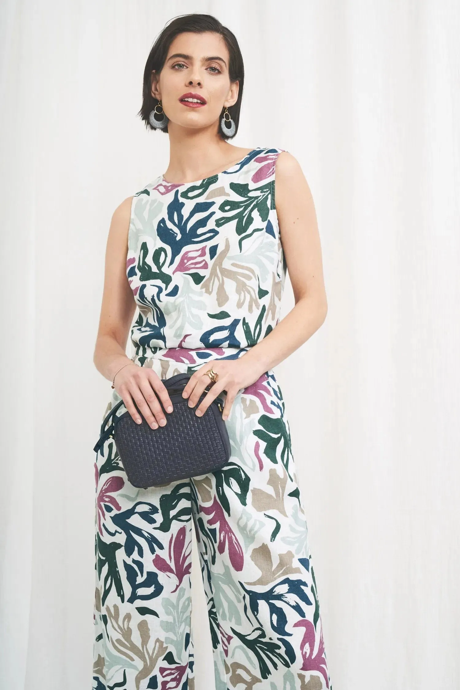 Colour Study Sleeveless Top -  Sea Frond Chalk