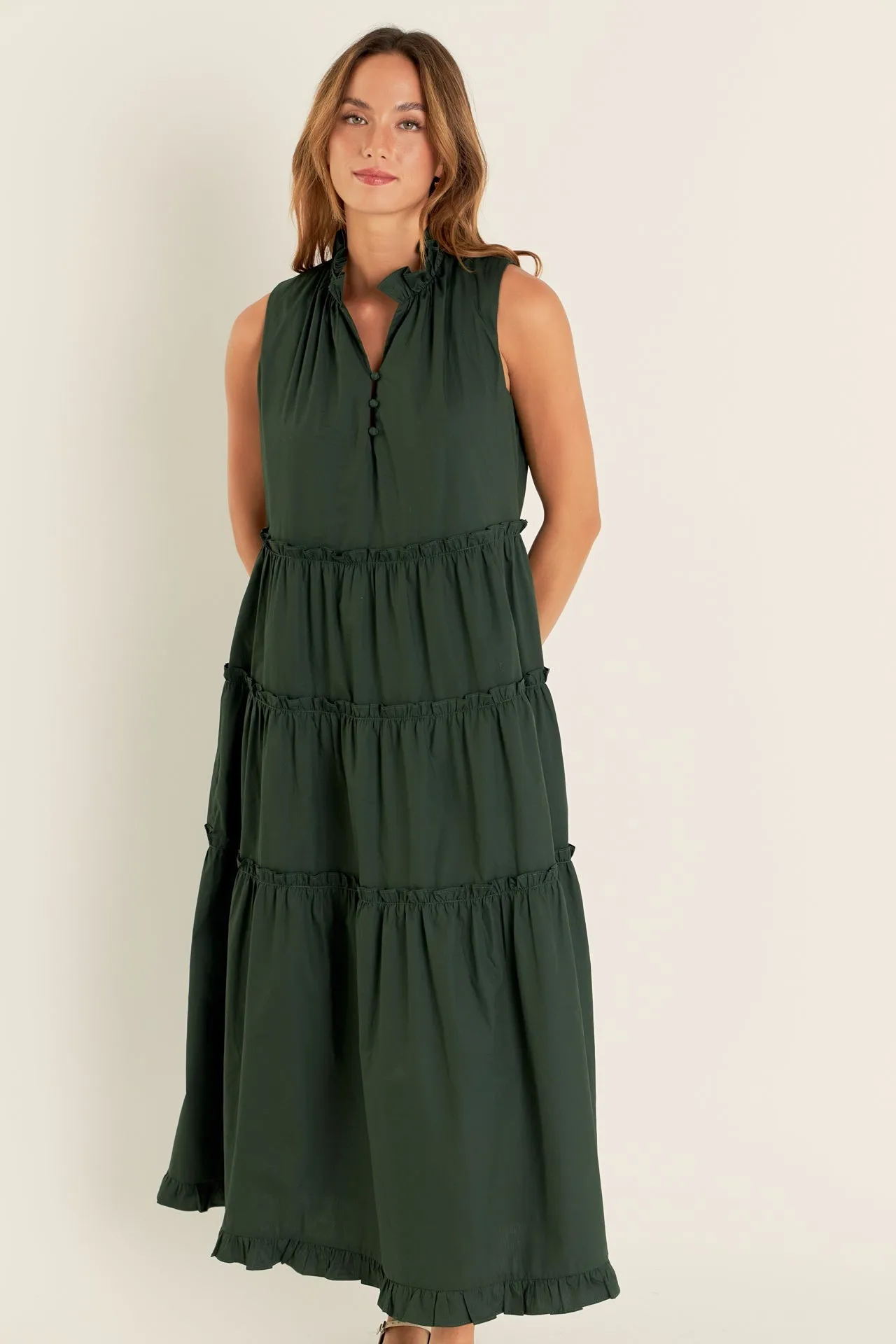 English Factory - Sleeveless Ruffled Maxi Dress