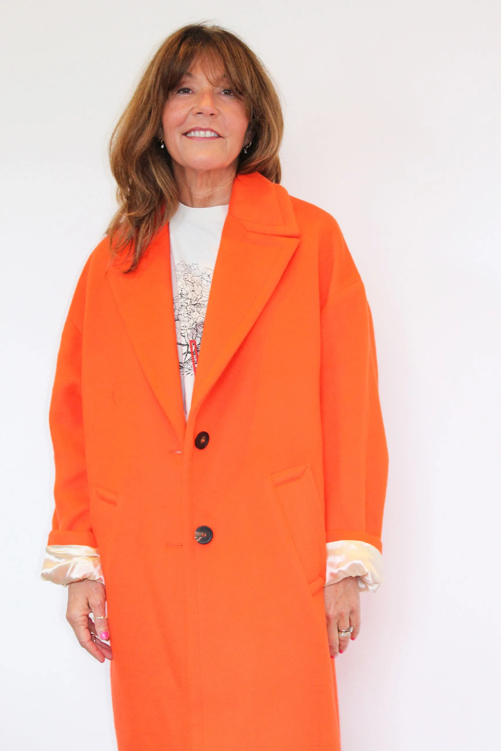 GG Bertina Coat in Tangerine Tango
