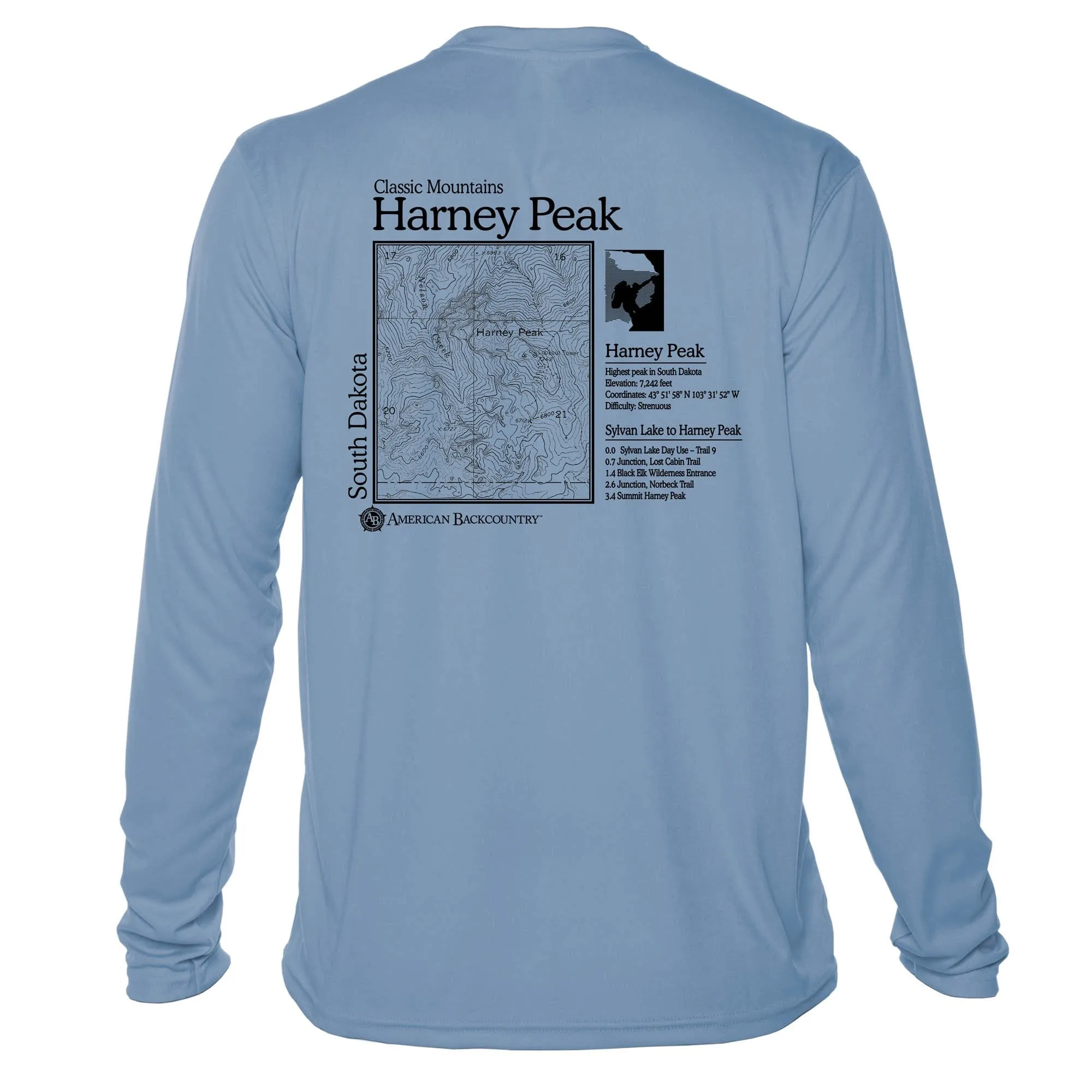 Harney Peak Classic Mountain Long Sleeve Microfiber Men's T-Shirt