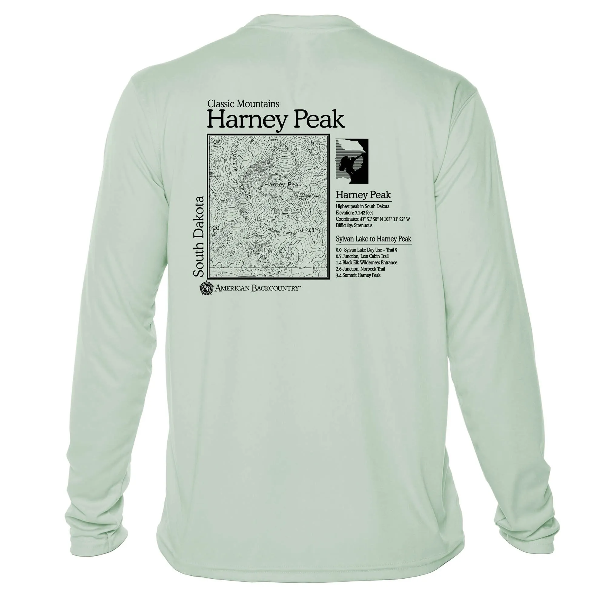 Harney Peak Classic Mountain Long Sleeve Microfiber Men's T-Shirt
