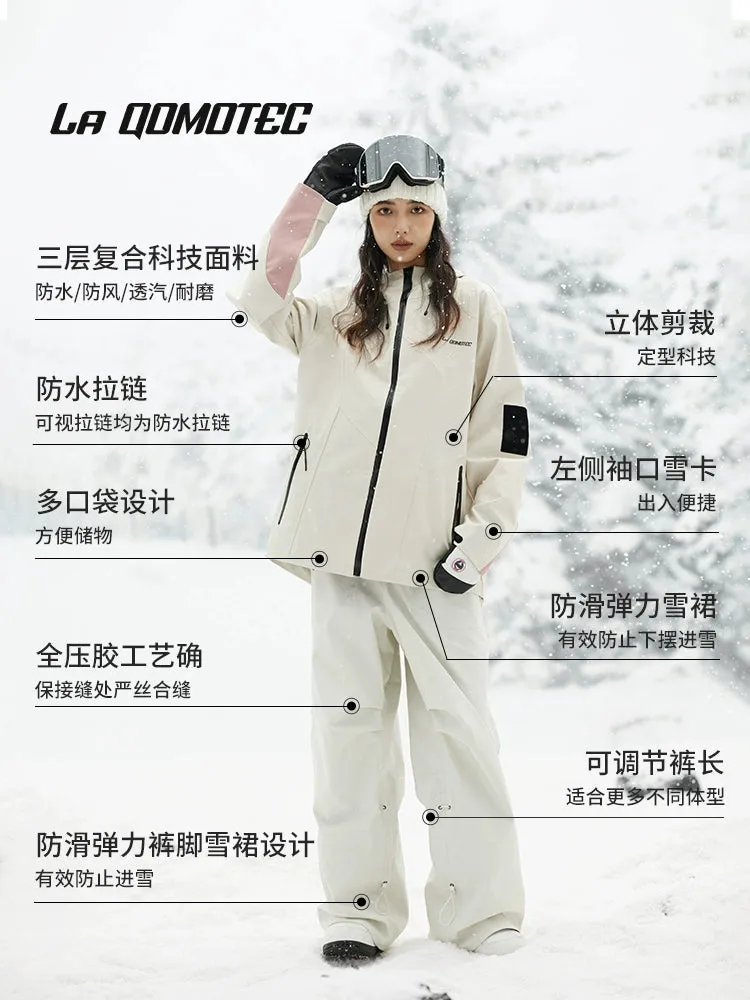 LA QOMOTEC Ivory 3L Snowboarding&Skiing Suit
