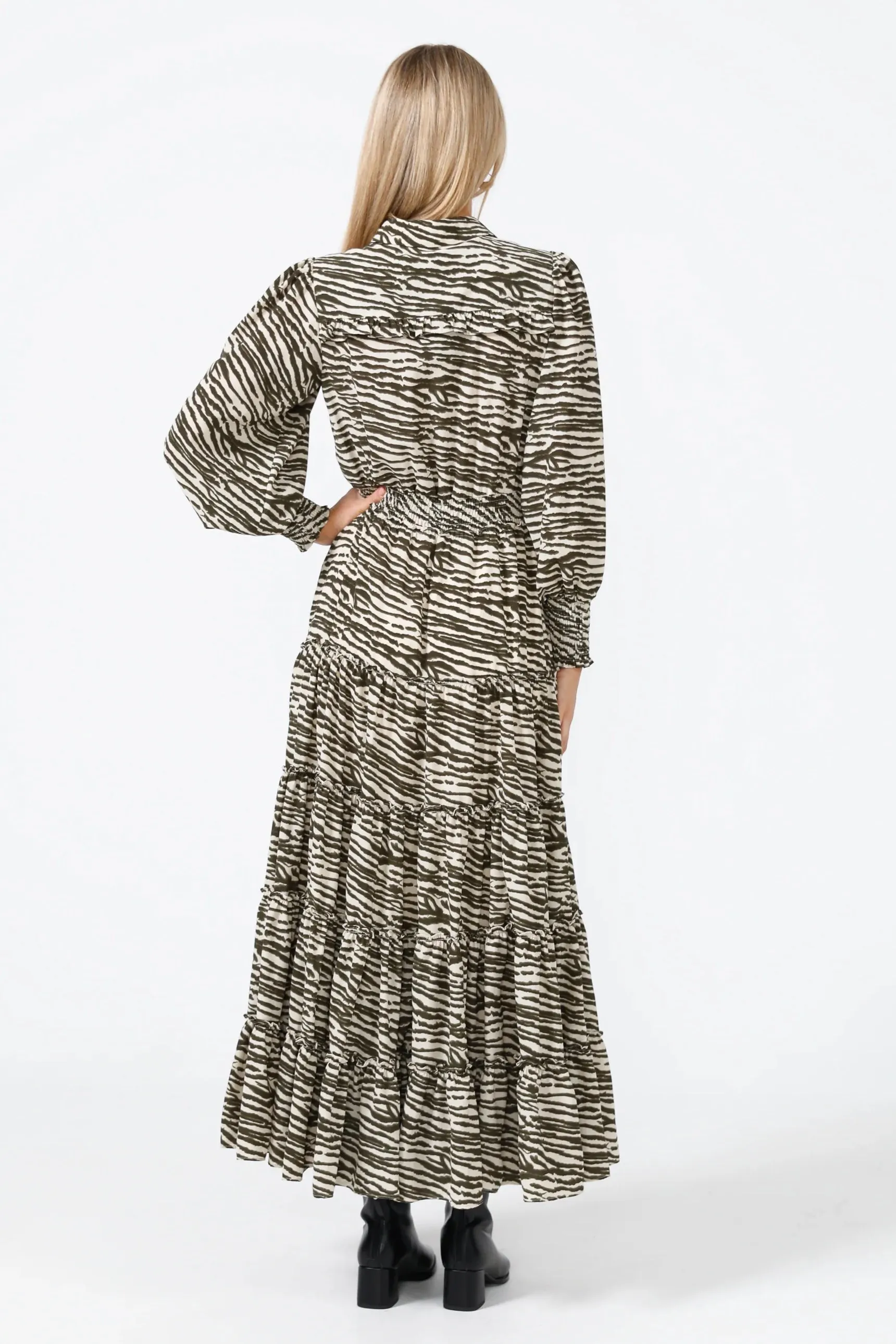 Lido Dress in Olive Willow
