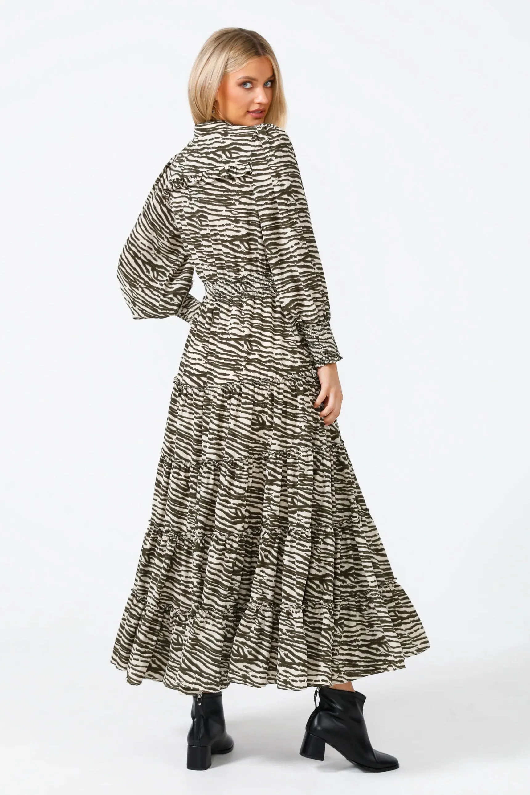 Lido Dress in Olive Willow