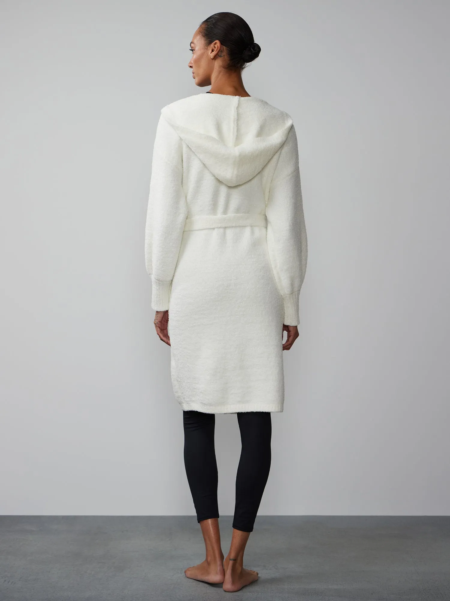 Long Sleeve Hooded Teddy Pocket Cardigan