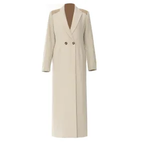 Loose Patchwork High Street Mid Length Trench Coat