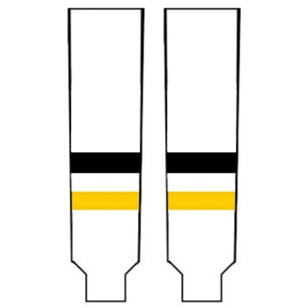Modelline Cape Breton Screaming Eagles Home White Knit Ice Hockey Socks