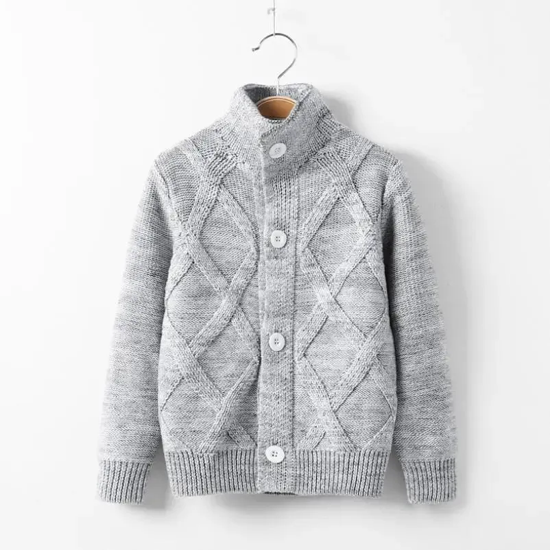 New Baby Boys Sweater Autumn Toddler Boys Knitwear Long-Sleeve Cotton Cardigans Kids Sweater Coat Fashion Children Clothes2-10Y