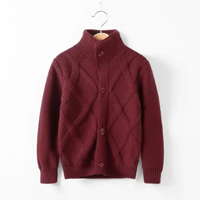 New Baby Boys Sweater Autumn Toddler Boys Knitwear Long-Sleeve Cotton Cardigans Kids Sweater Coat Fashion Children Clothes2-10Y