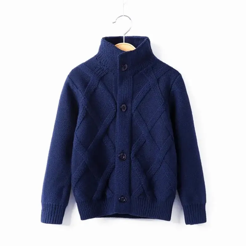 New Baby Boys Sweater Autumn Toddler Boys Knitwear Long-Sleeve Cotton Cardigans Kids Sweater Coat Fashion Children Clothes2-10Y