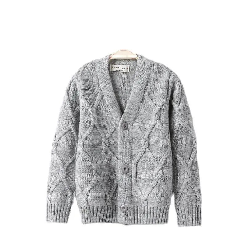 New Baby Boys Sweater Autumn Toddler Boys Knitwear Long-Sleeve Cotton Cardigans Kids Sweater Coat Fashion Children Clothes2-10Y
