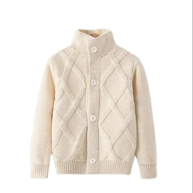 New Baby Boys Sweater Autumn Toddler Boys Knitwear Long-Sleeve Cotton Cardigans Kids Sweater Coat Fashion Children Clothes2-10Y
