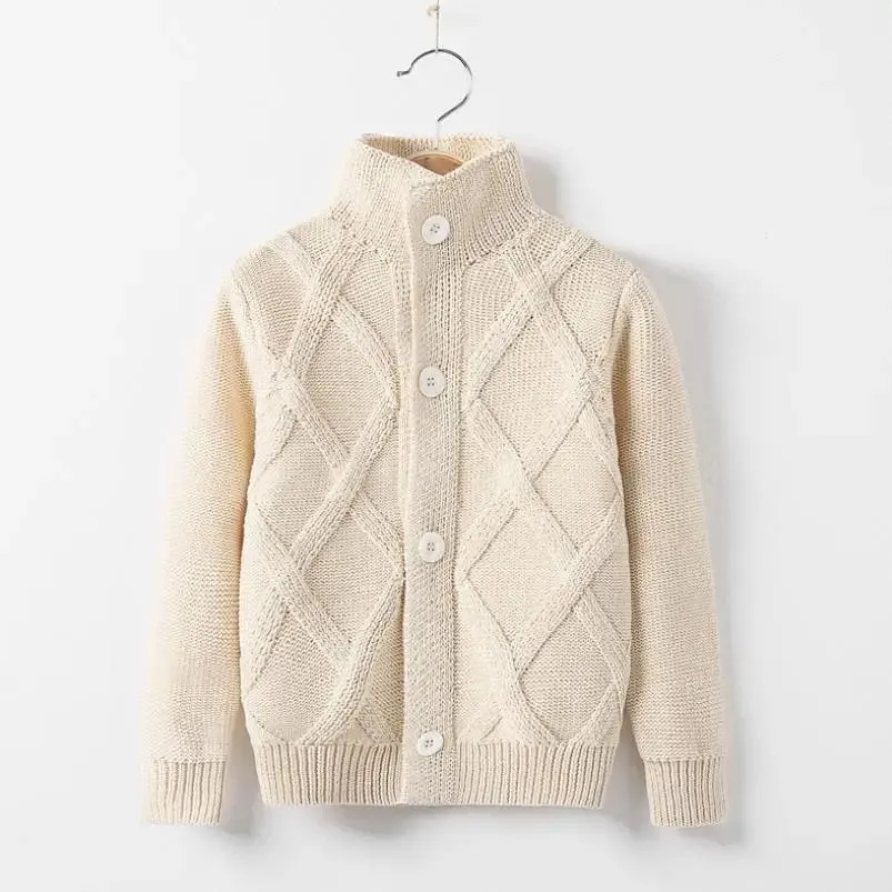 New Baby Boys Sweater Autumn Toddler Boys Knitwear Long-Sleeve Cotton Cardigans Kids Sweater Coat Fashion Children Clothes2-10Y