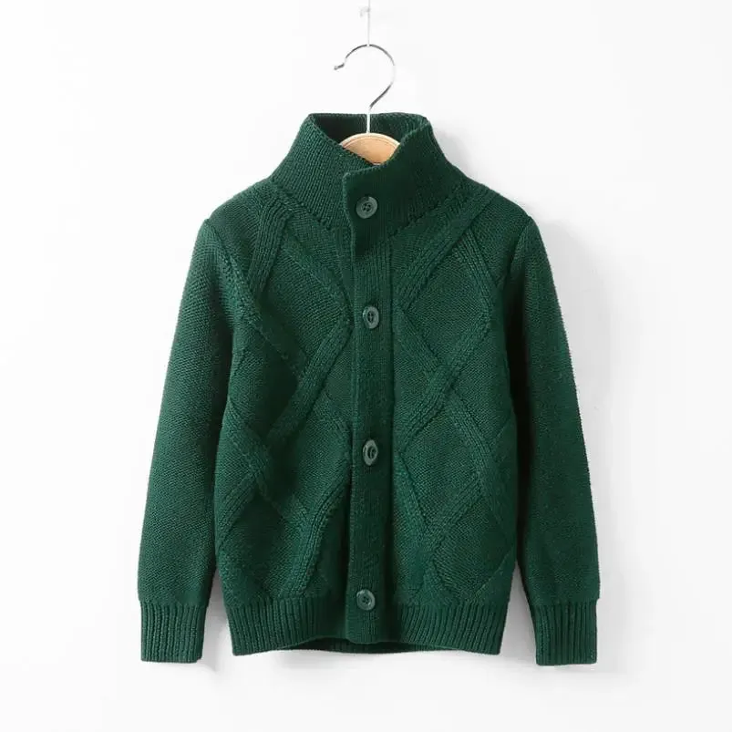 New Baby Boys Sweater Autumn Toddler Boys Knitwear Long-Sleeve Cotton Cardigans Kids Sweater Coat Fashion Children Clothes2-10Y