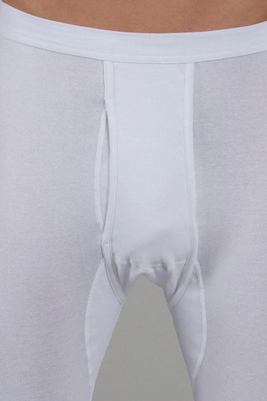 Organic Cotton Thermal Long Johns - White