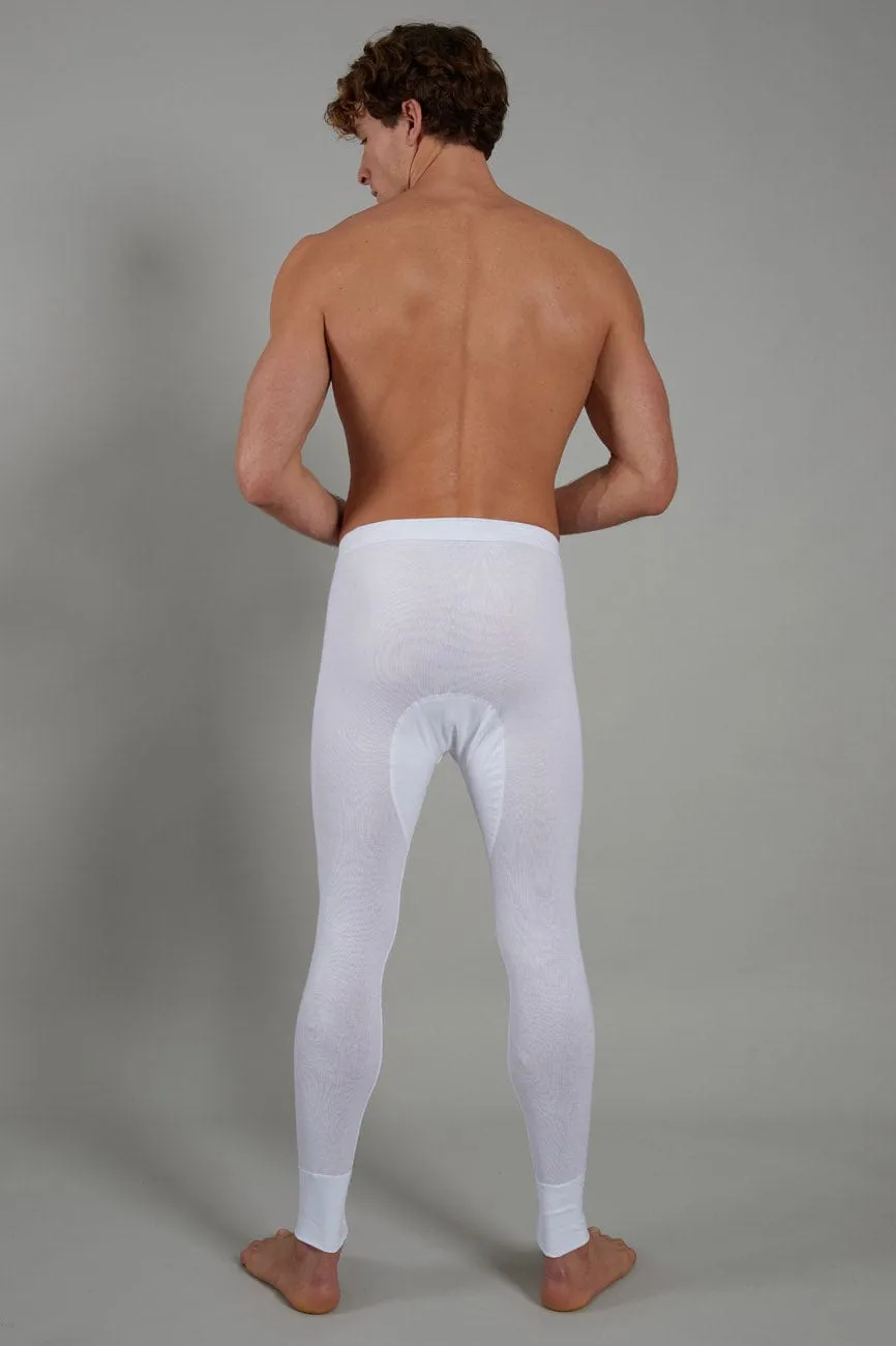 Organic Cotton Thermal Long Johns - White