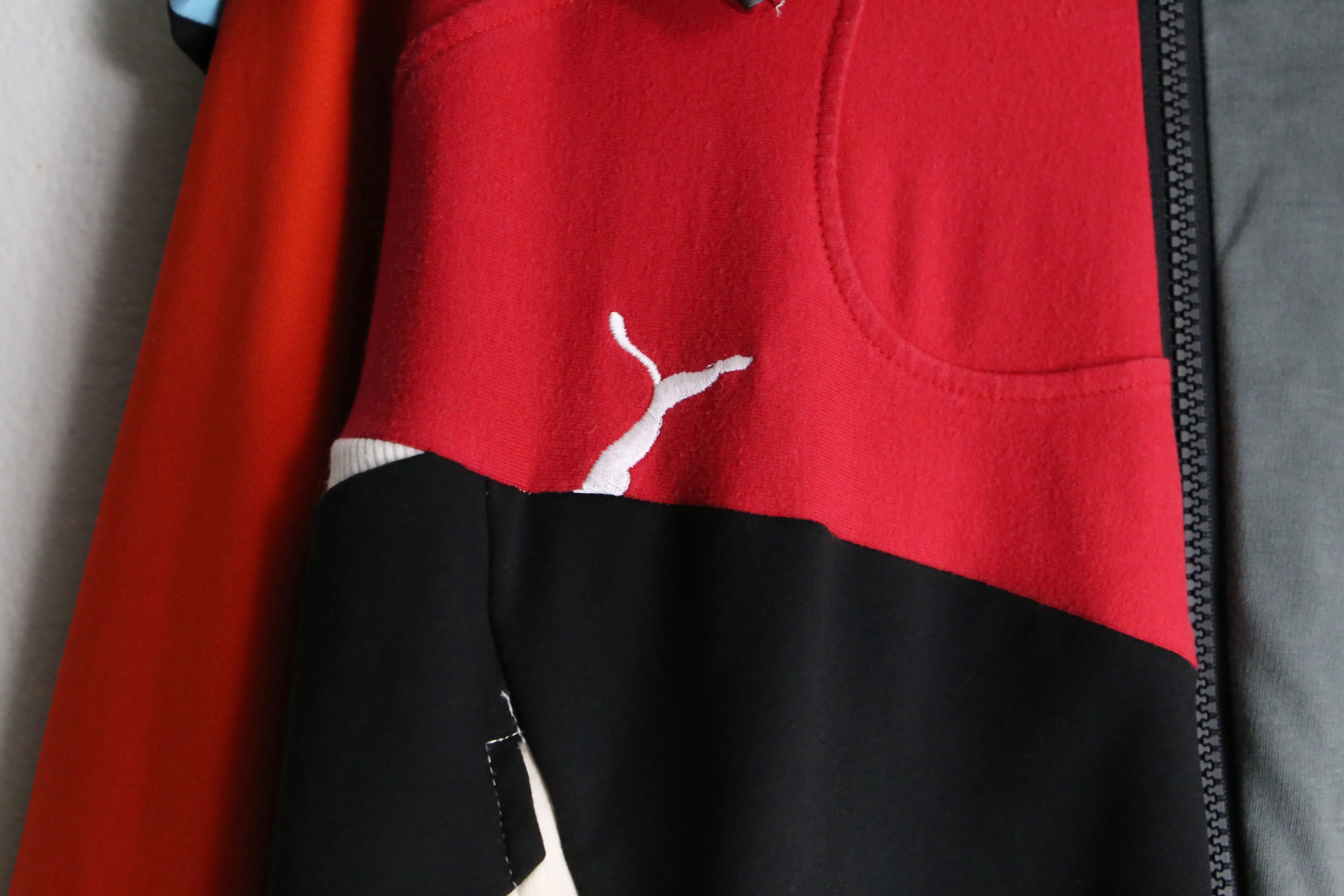 “Re:make” asymmetry colorful  track jacket