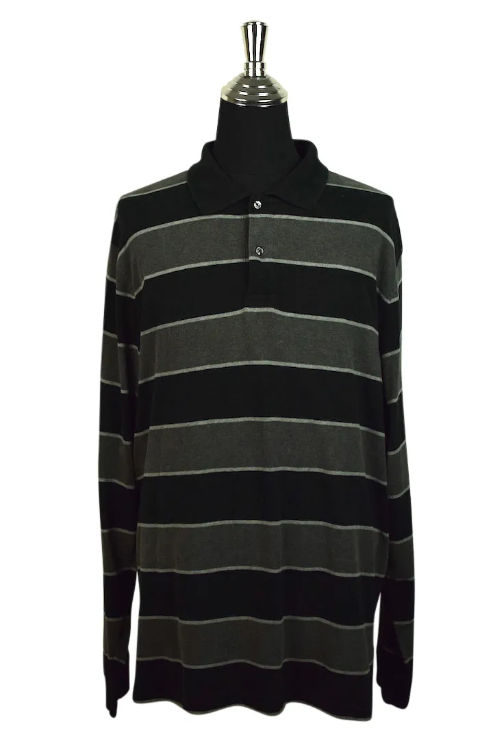 Striped Longsleeve Polo Shirt