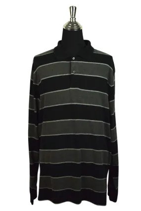 Striped Longsleeve Polo Shirt