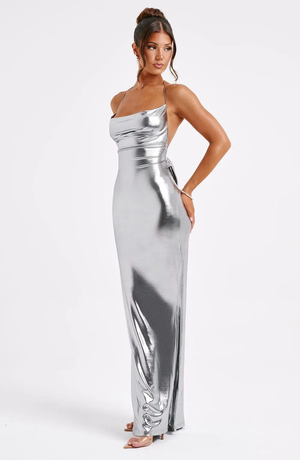 Talisa Maxi Dress - Gunmetal