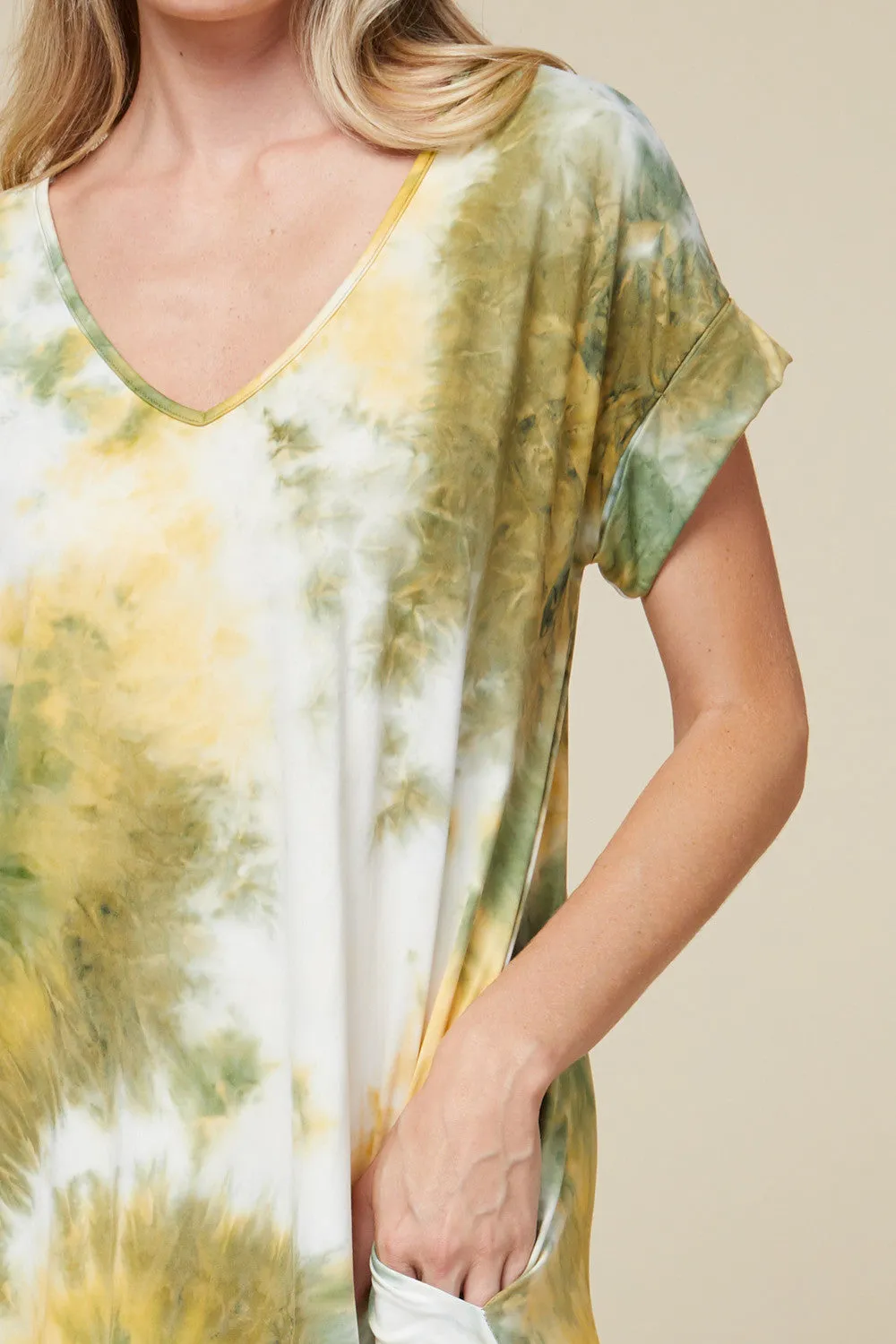 Tie Dye Everyday Maxi Dress,  Olive