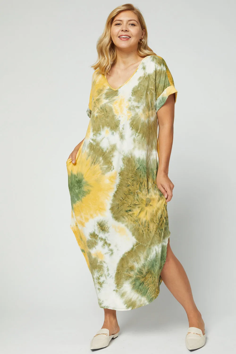 Tie Dye Everyday Maxi Dress,  Olive