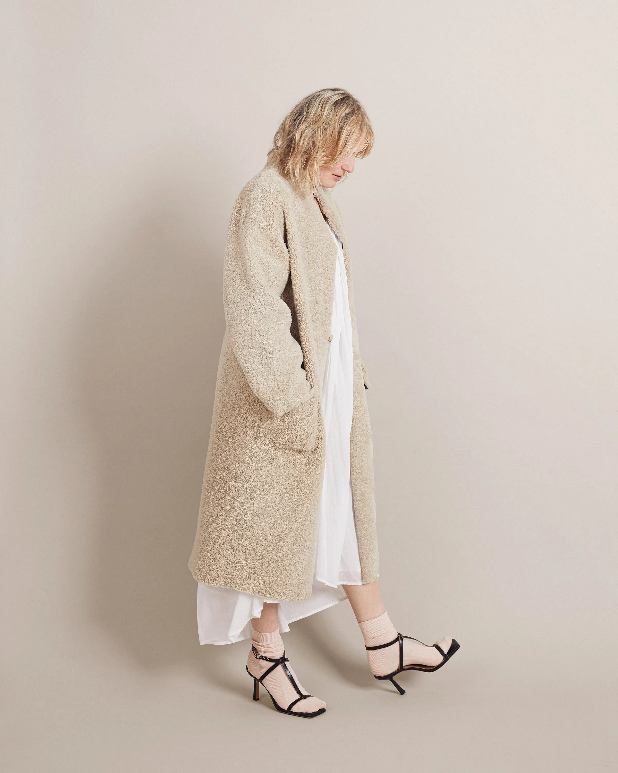 Vanilla Shearling Coat