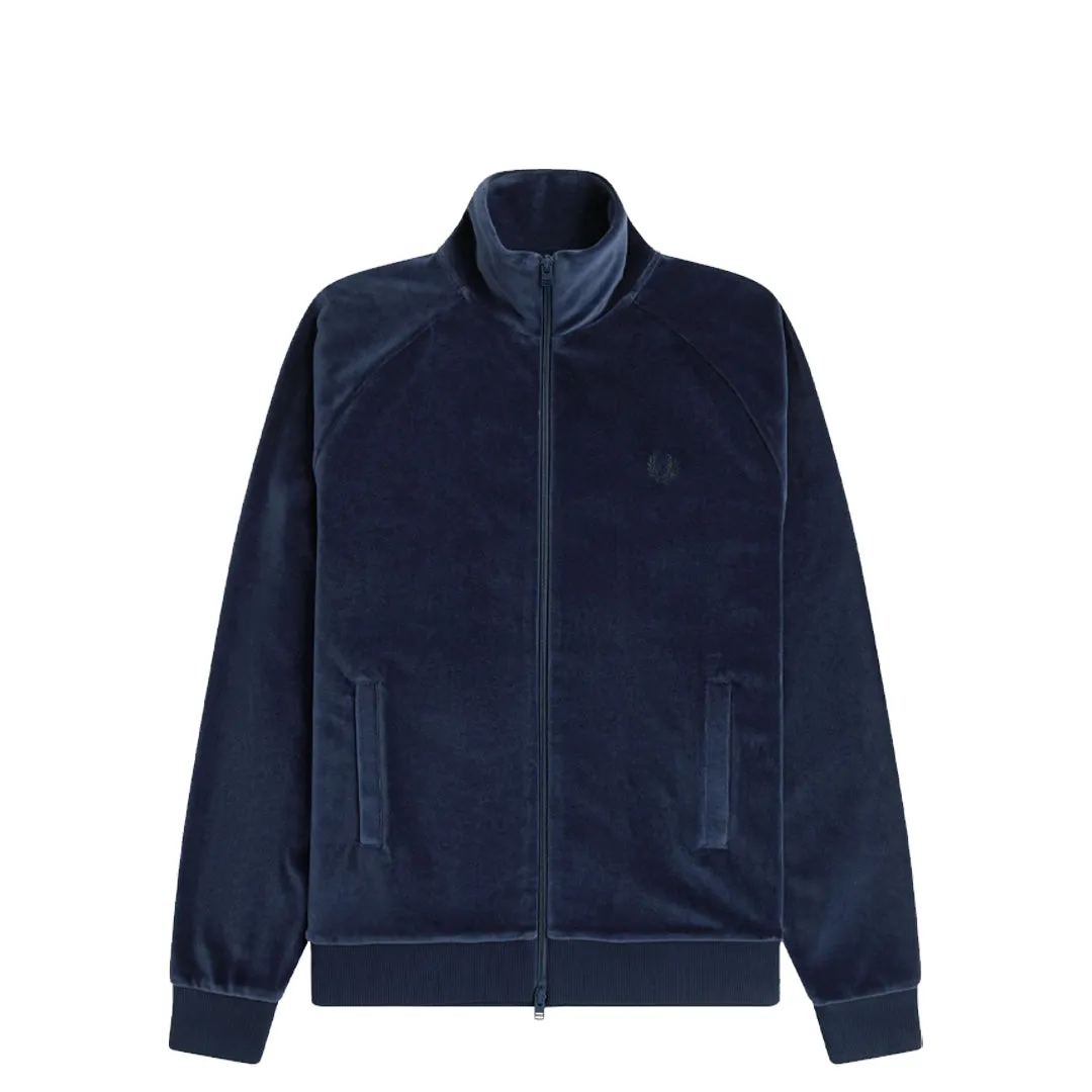VELOUR TRACK JACKET DARK CARBON