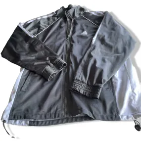 Vintage men Adidas black full zip high neck track jacket in XXL|L32 W32|SKU 5656